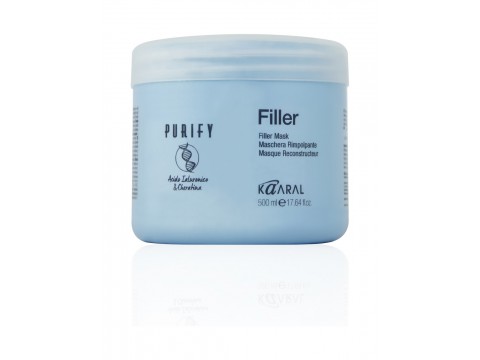 KAARAL FILLER Kaukė su hialiurono rūgtimi ir keratinu, trapiems, lūžinėjantiems plaukams, 500 ml